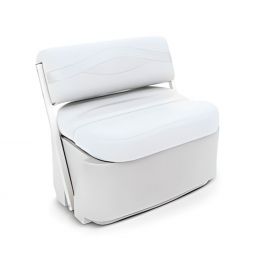 Taylor Made Pontoon Seat - Flip Flop Seat with Storage (White)