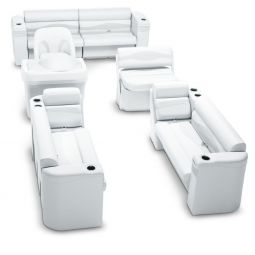 Taylor Made Pontoon Furniture Set - Premium Pontoon (White)