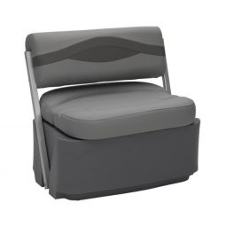 Taylor Made Pontoon Seat - Flip Flop Seat with Storage (Charcoal)