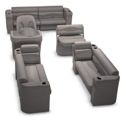 Taylor Made Pontoon Furniture Set - Premium Pontoon (Charcoal)