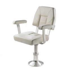Vetus Skipper Classic Helm Seat with Arm Rests, White
