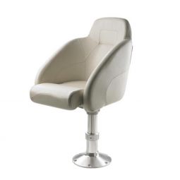 Vetus Queen Helm Seat with Flip-Up Squab, White