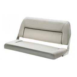 Vetus First Class Deluxe Folding Bench Seat, White with Dark Blue Seams
