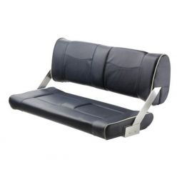 Vetus Ferry Bench Seat with Adjustable Backrest, Dark Blue with White Seams