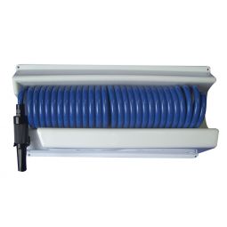 Whitecap 25 ft. Blue Coiled Hose w/Mounting Case
