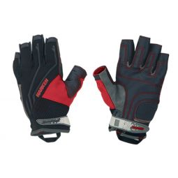 Harken Sport Sailing Glove Reflex 3/4 Finger - Black/Grey /Red