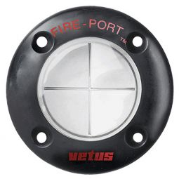 Vetus Fireport for Engine Compartment with Black Finishing Ring