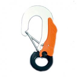 Wichard Safety Snap Hook - Double Action - Large Mouth - Orange